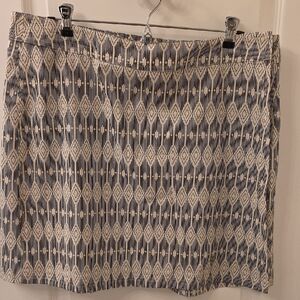 Ripskirt Hawaii Blue and Cream Mini Skirt